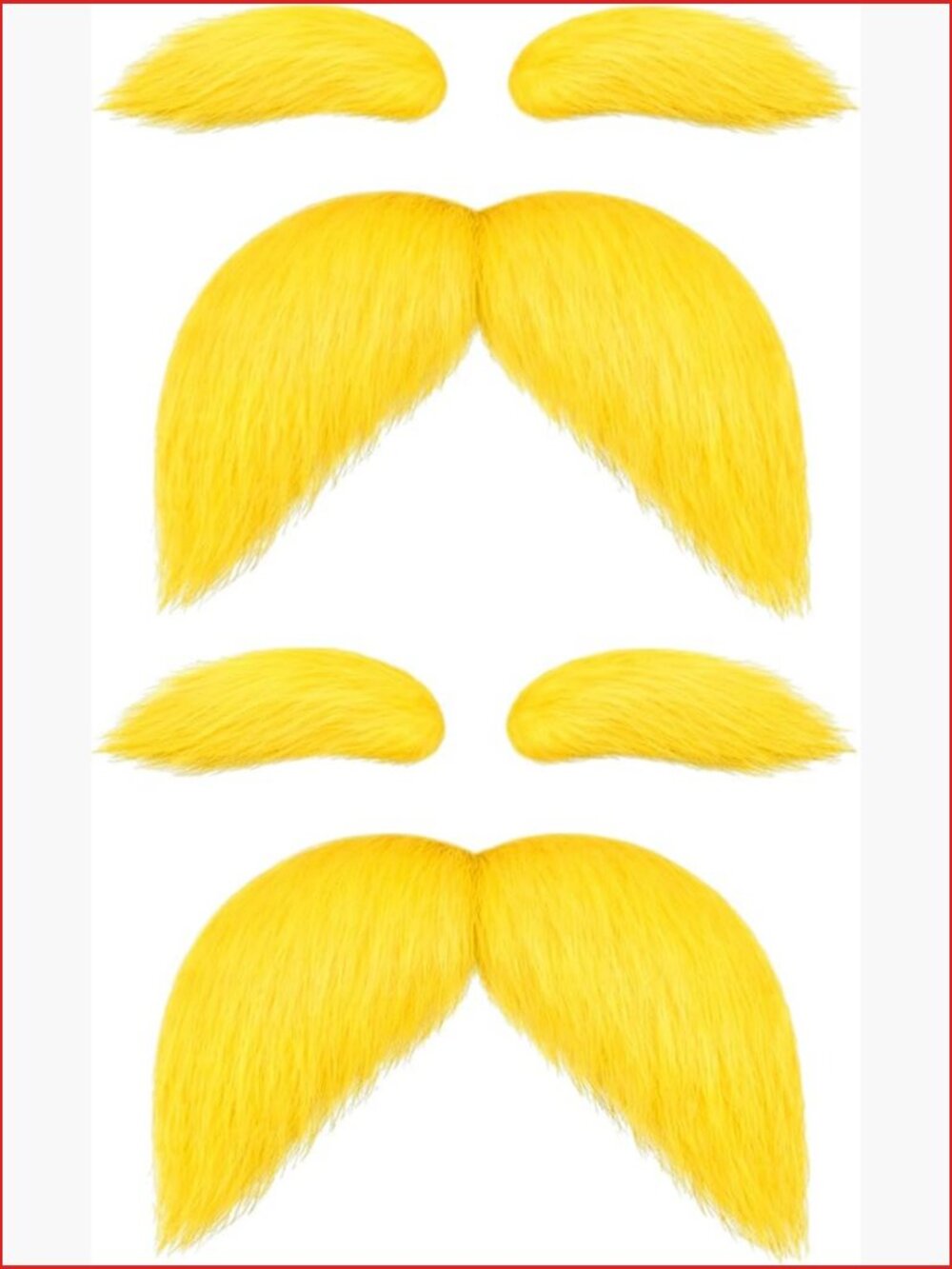 Self-Adhesive Mustaches and Eyebrows 2pk Funny Costume Accessories Cosplay